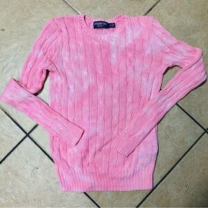 Pink Rose Vibrant Pink Cable Knit Sweater